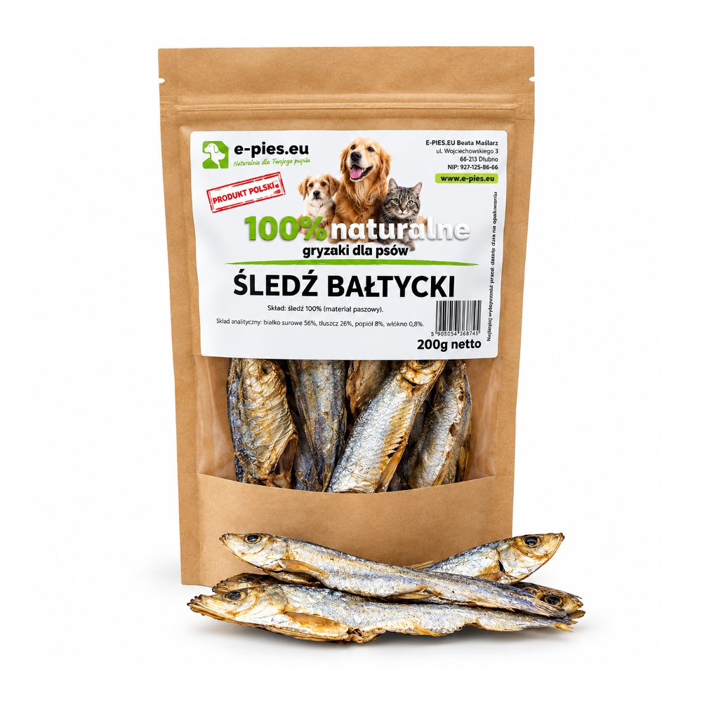 Śledź Bałtycki 200g e-pies.eu.jpg