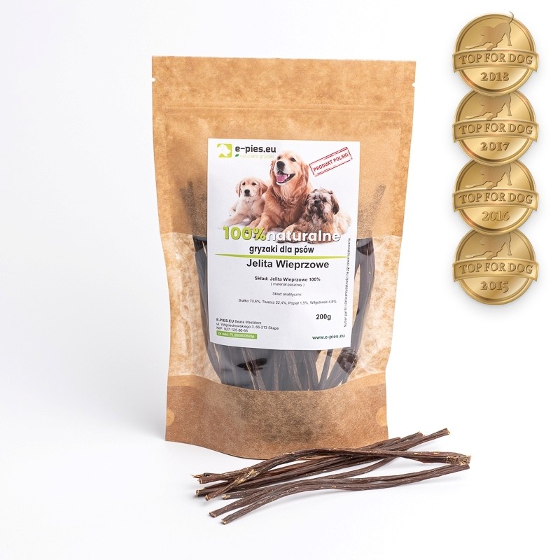 Jelita Wieprzowe 200g e-pies.eu